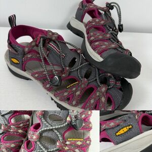 Keen Womens Waterproof Whisper Outdoor Hiking 1014204 Pink Grey Sandals 6.5‎